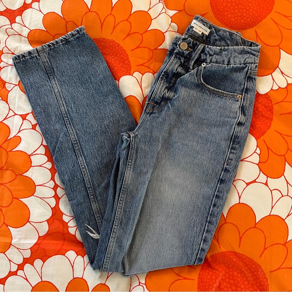 Good American Good 90s Icon High Waist Straight Leg Jeans 00 / 24